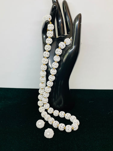 1970’s Monet White Filigree Set
